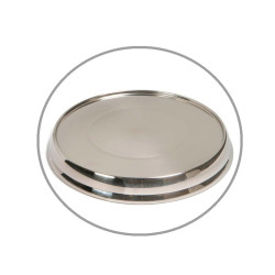 Base Stand For Round Silver-Polished Stainless Steel Tray